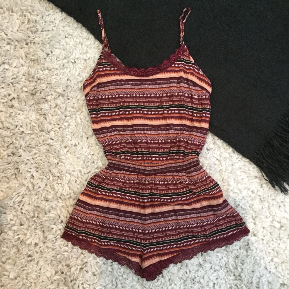 Forever 21 Patterned Romper